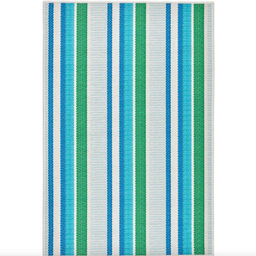 Always Greener Cobalt/Green Machine Washable Rug WASHABLE 