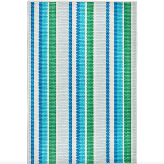 Always Greener Cobalt/Green Machine Washable Rug WASHABLE 