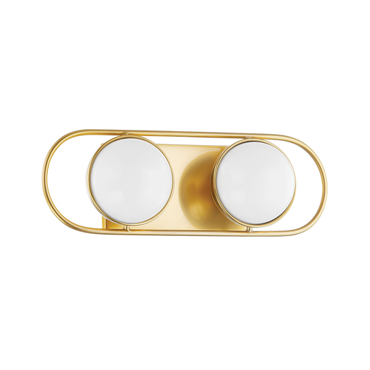 Amy Bath And Vanity Double Bath and Vanity Aged Brass 