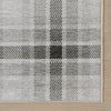 Andri Modern Plaid Machine Washable Rug - Black Rugs 