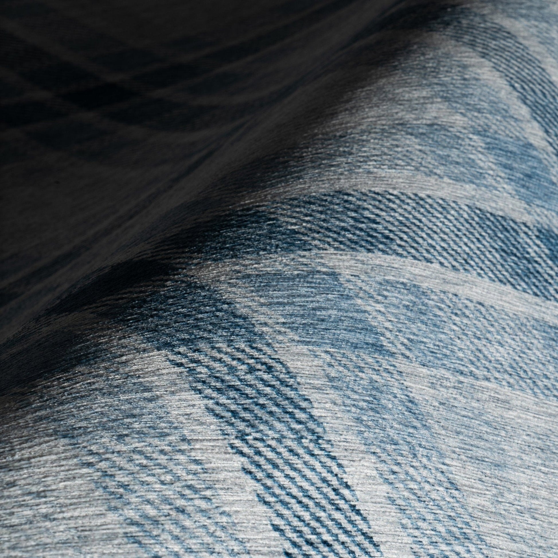 Andri Modern Plaid Machine Washable Rug - Blue Rugs 
