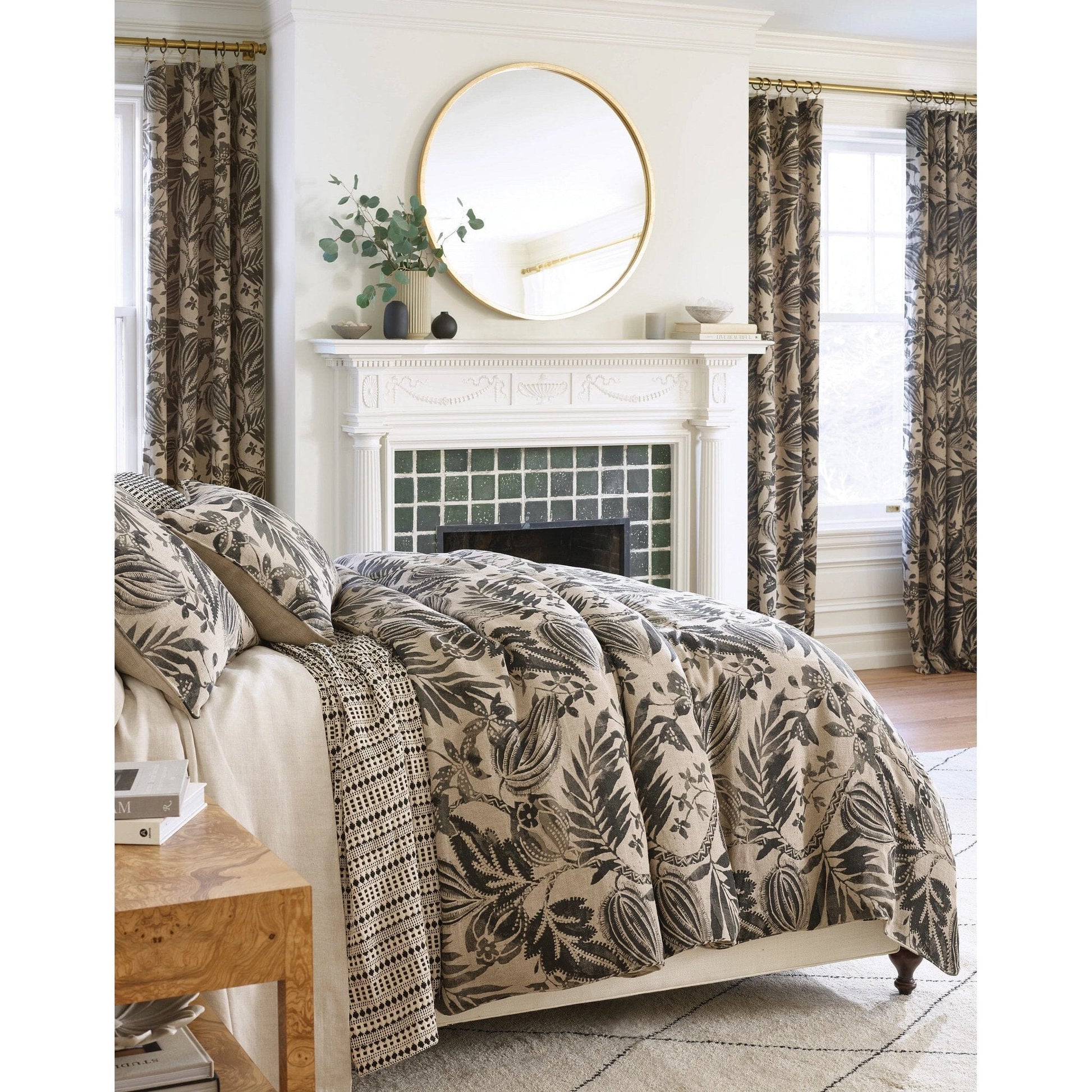 Antigua Linen Black Curtain Panel Curtain Panel 