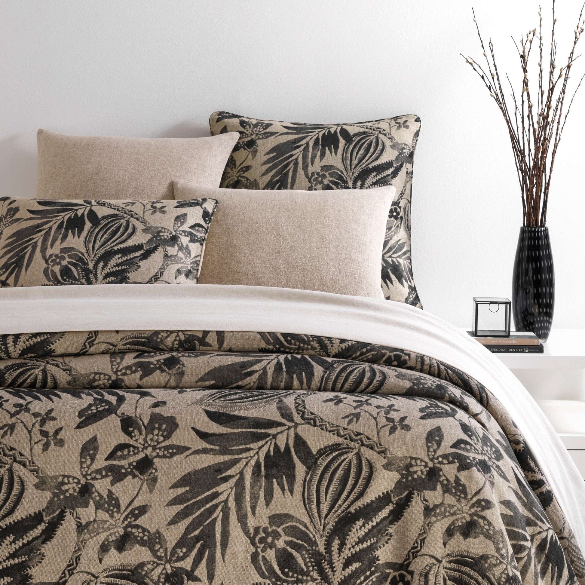 Antigua Linen Black Duvet Cover Duvet Cover 