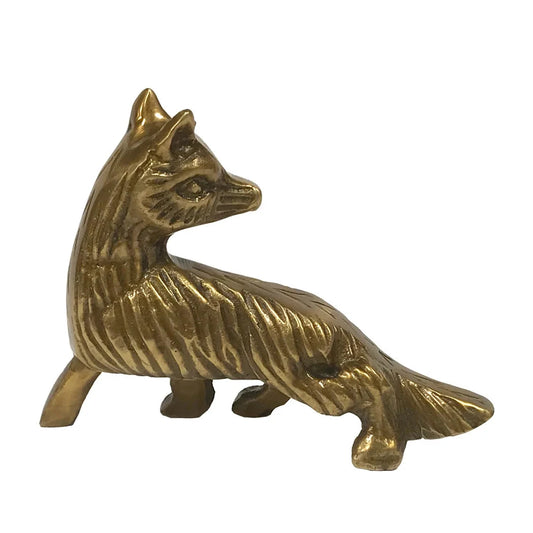 Antiqued Brass Sly Fox Objects & Accents 