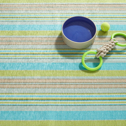 Aquinnah Ticking Multi Machine Washable Rug WASHABLE 