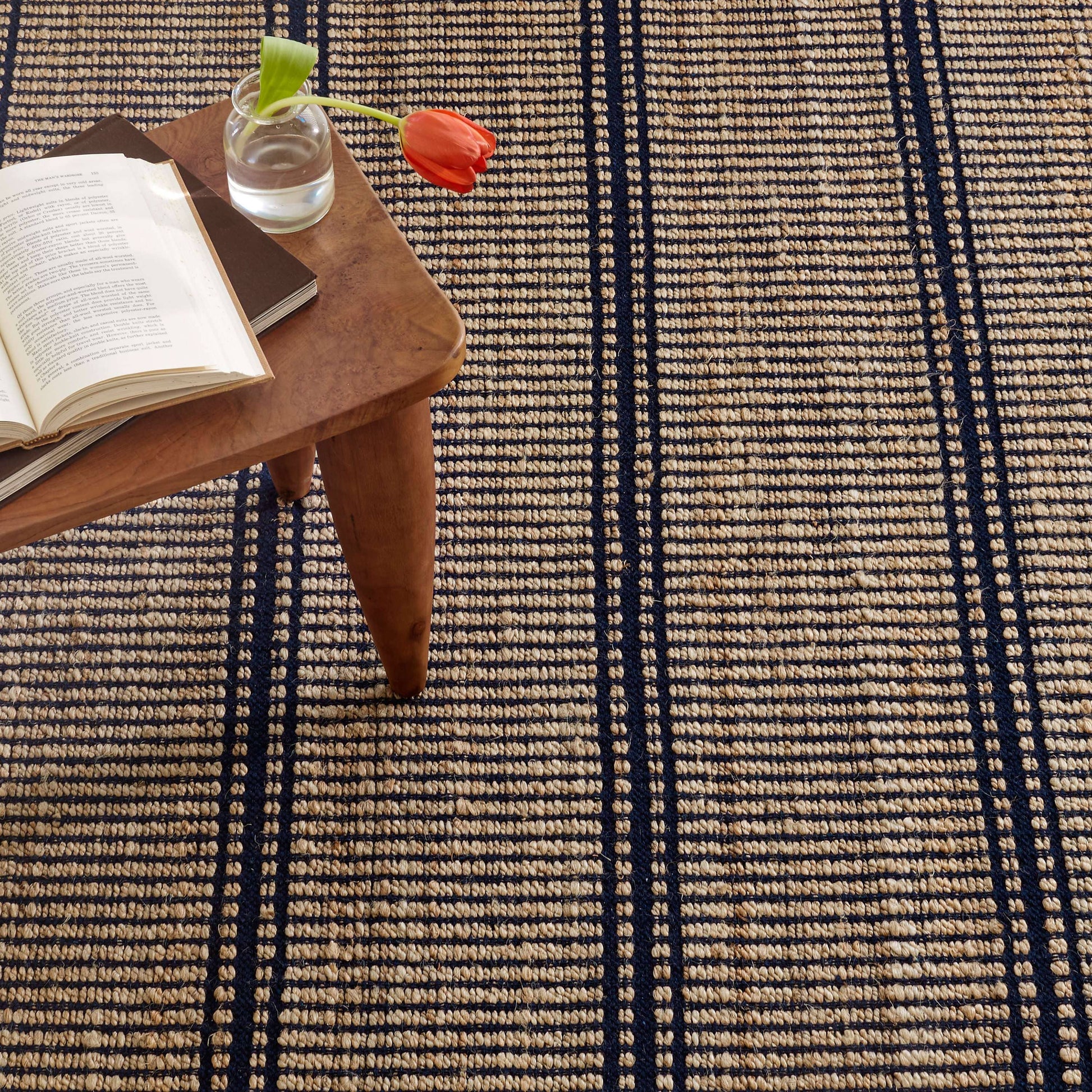 Arbor Navy Handwoven Jute Rug Rugs 
