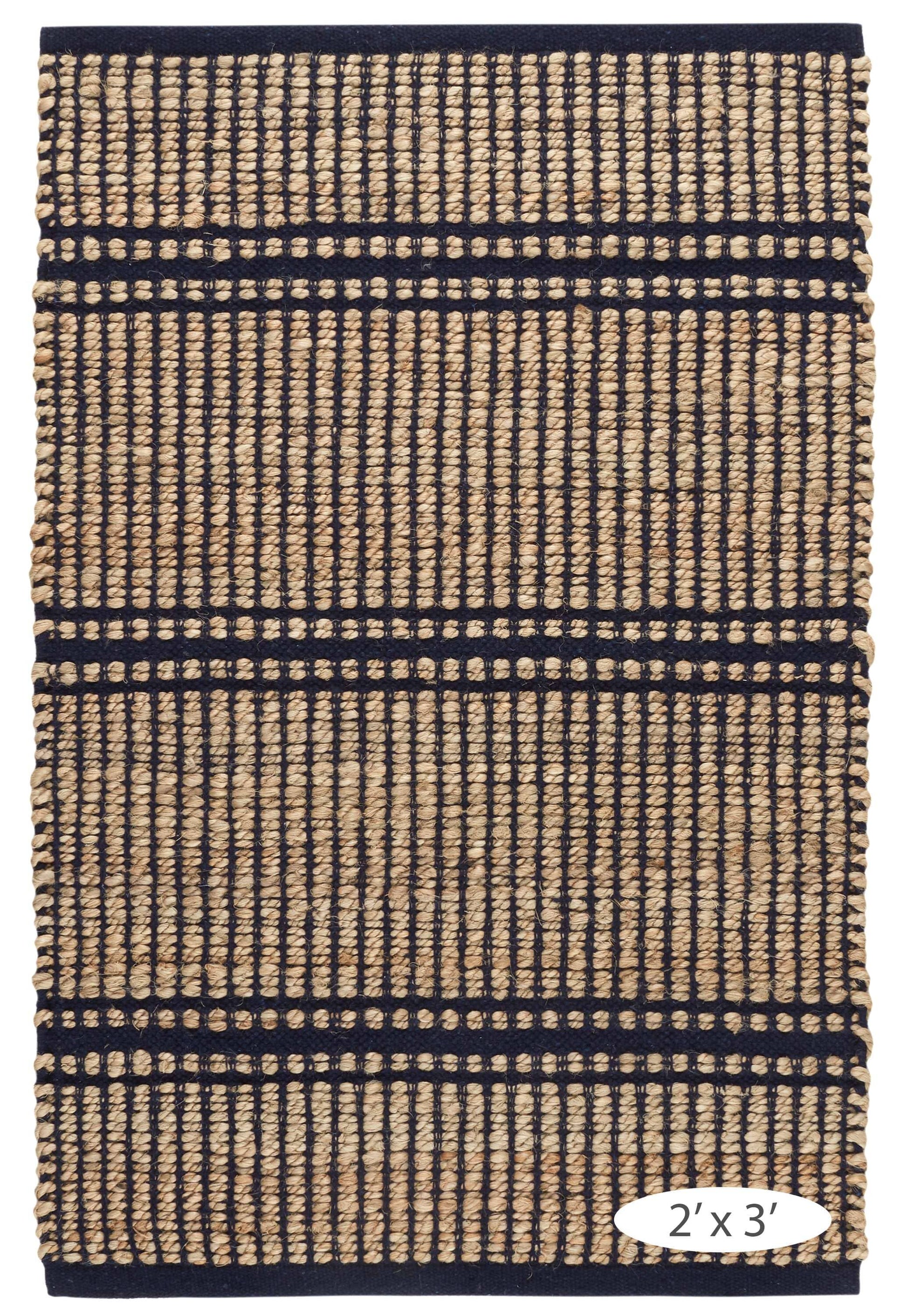 Arbor Navy Handwoven Jute Rug Rugs 