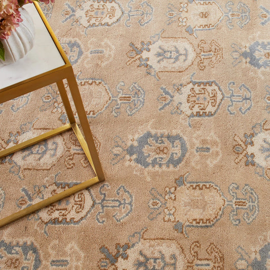 Ashby Taupe Hand Knotted Wool Rug Rugs 