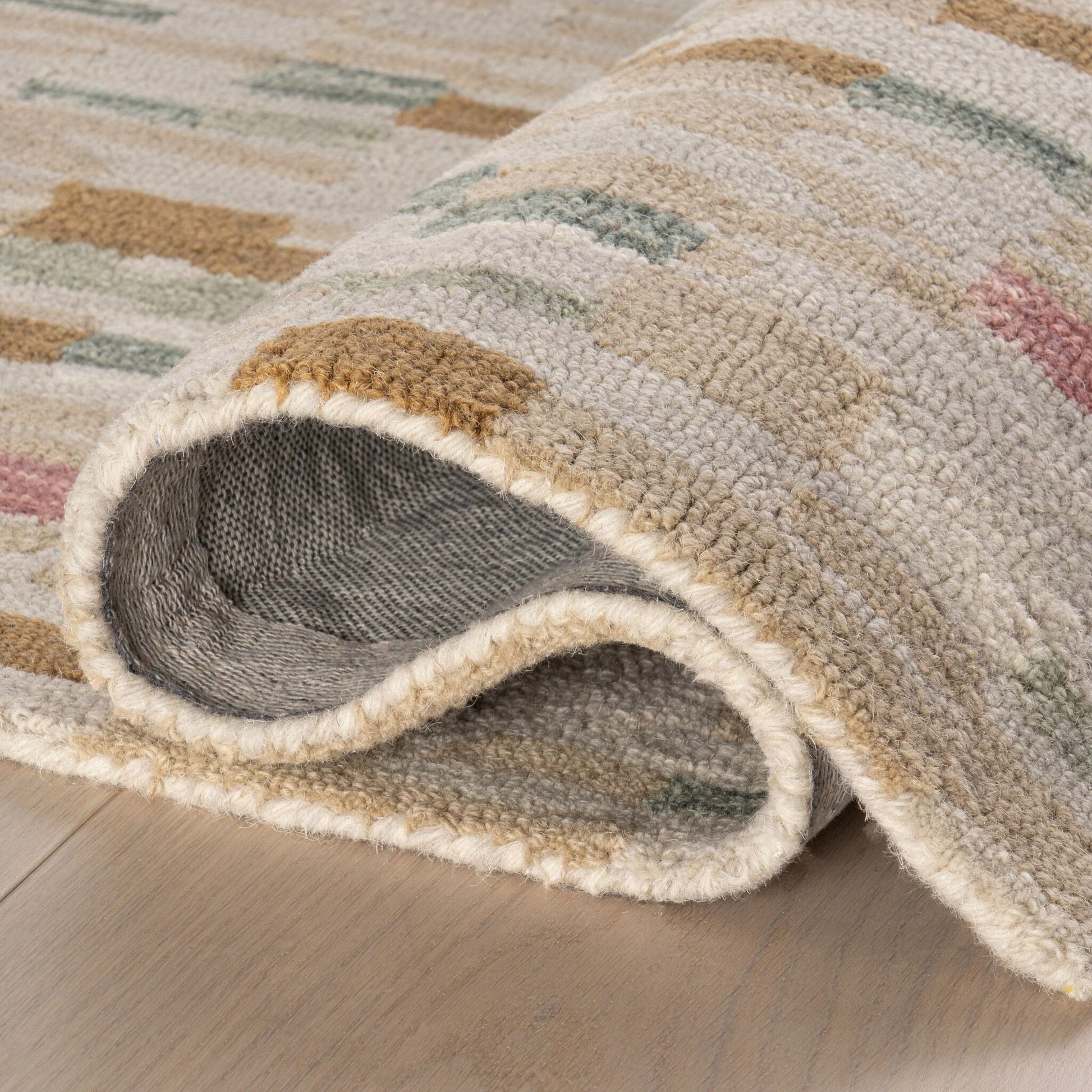 Ashmore Multi Hand Micro Hooked Wool Rug Rugs 
