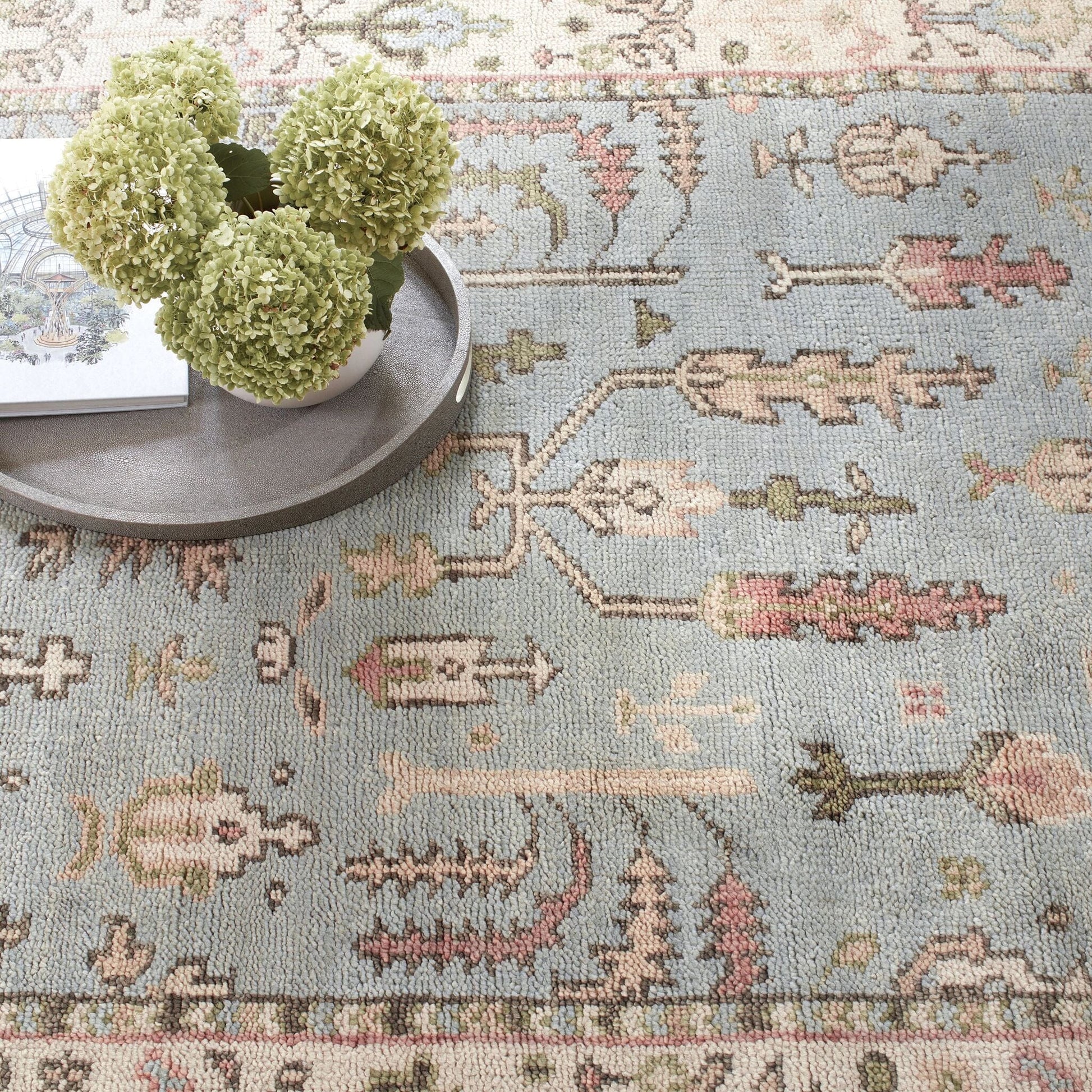 Athens Sky Hand Knotted Wool Rug Rugs 
