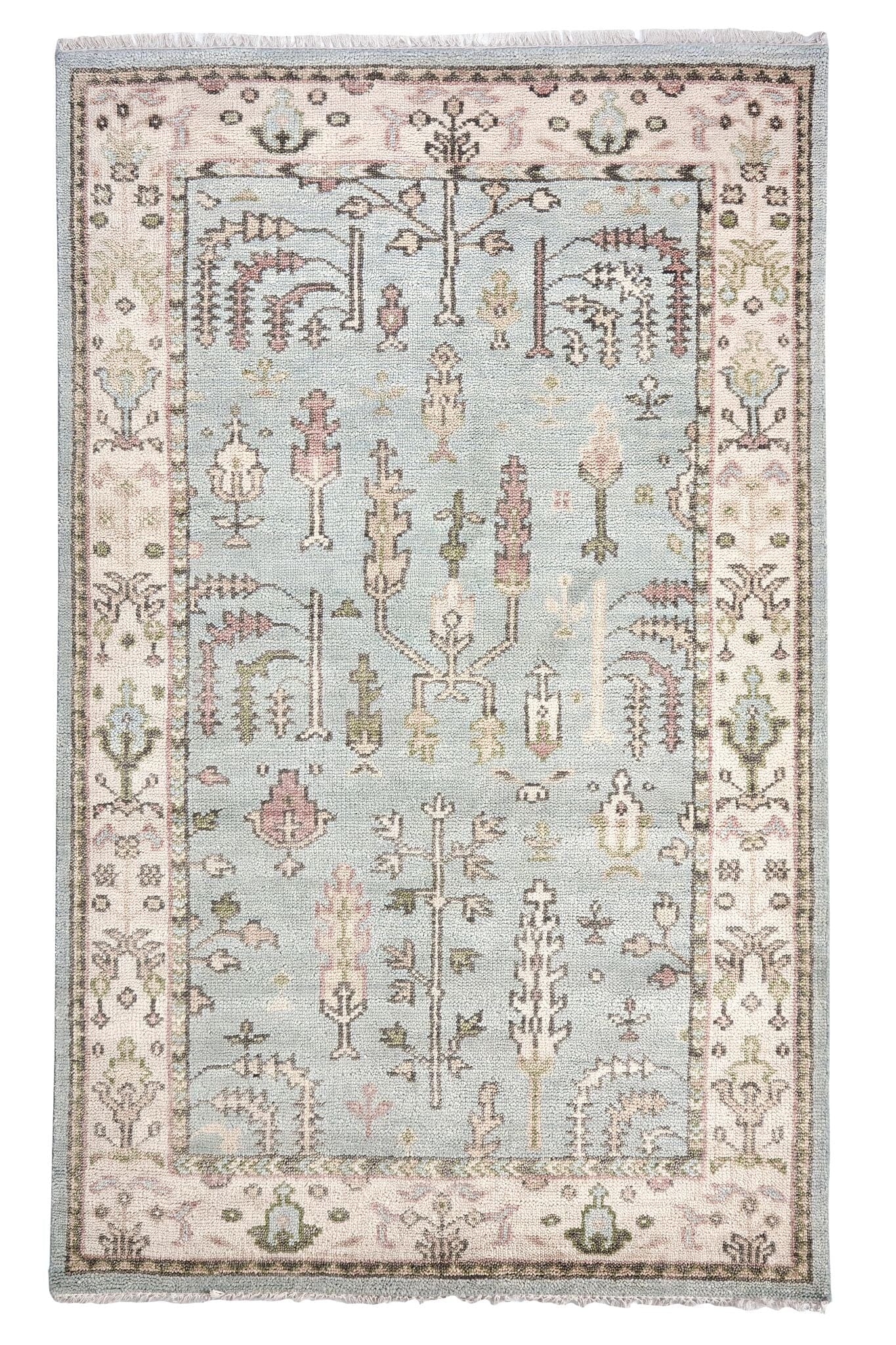 Athens Sky Hand Knotted Wool Rug Rugs 