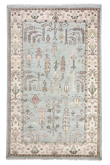 Athens Sky Hand Knotted Wool Rug Rugs 