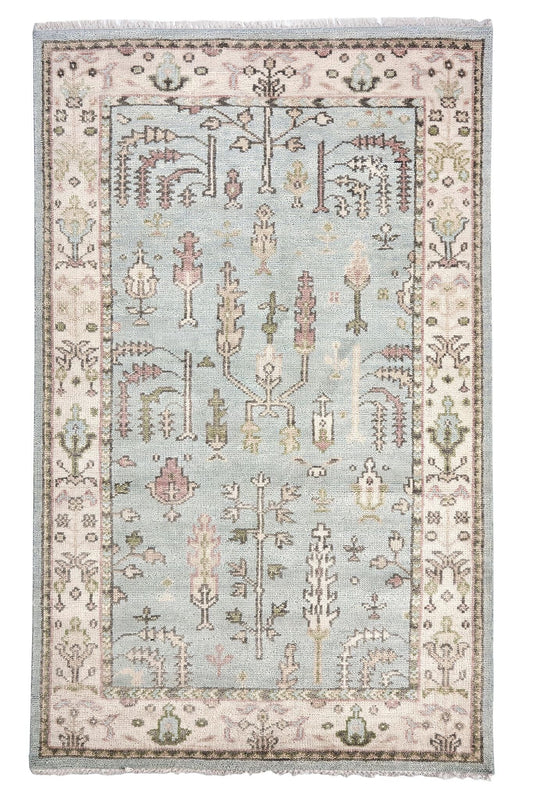 Athens Sky Hand Knotted Wool Rug Rugs 