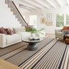 Axiom Coastal Striped Machine Washable Rug - Navy Rugs 