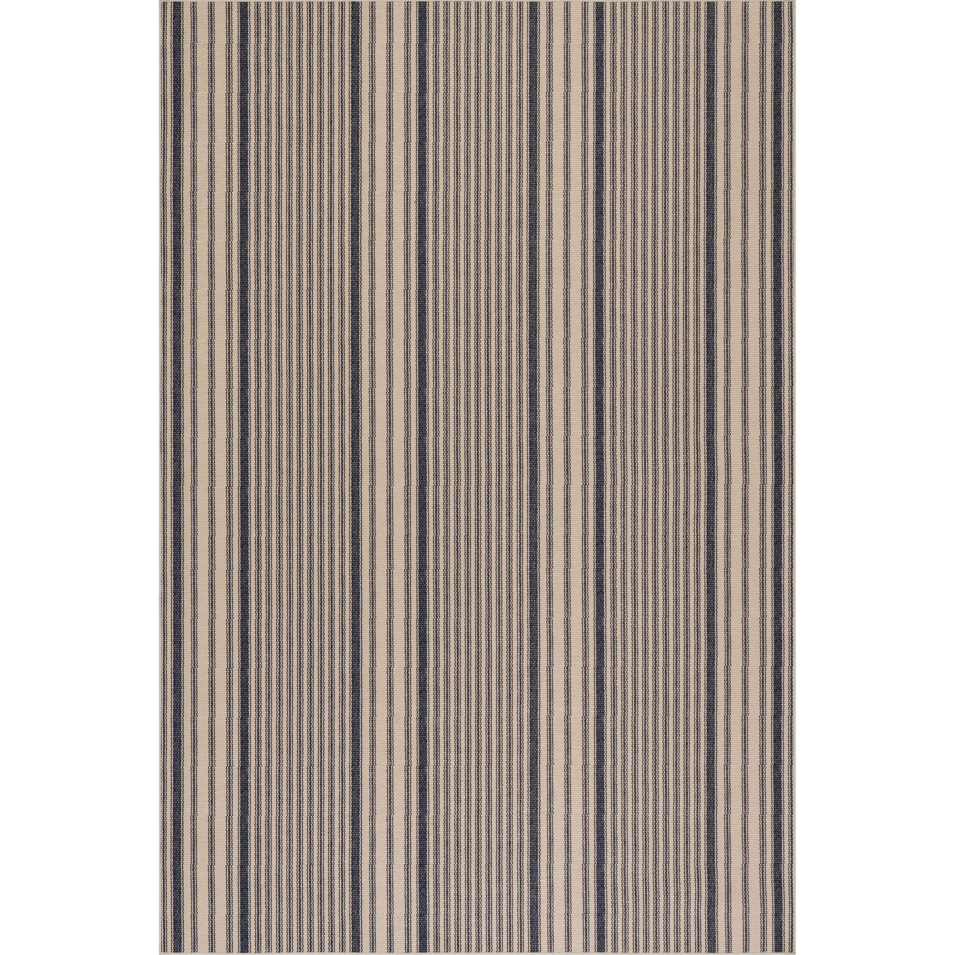 Axiom Coastal Striped Machine Washable Rug - Navy Rugs 