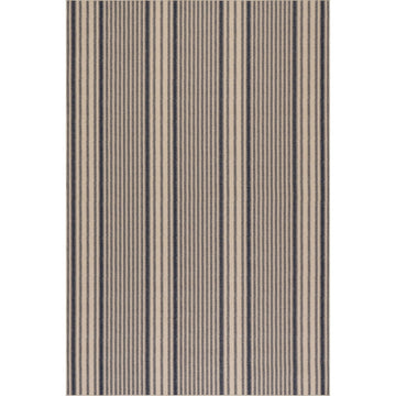 Axiom Coastal Striped Machine Washable Rug - Navy Rugs 