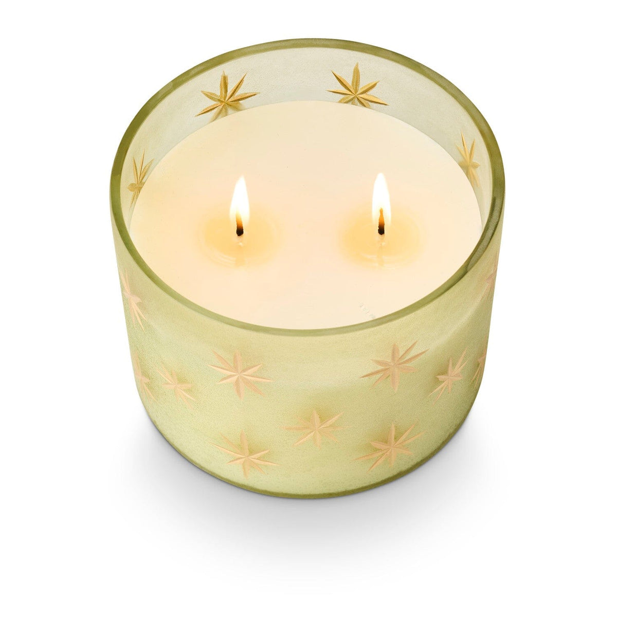 Balsam and Cedar Frosted Star Glass Candle Candles & Home Fragrance 