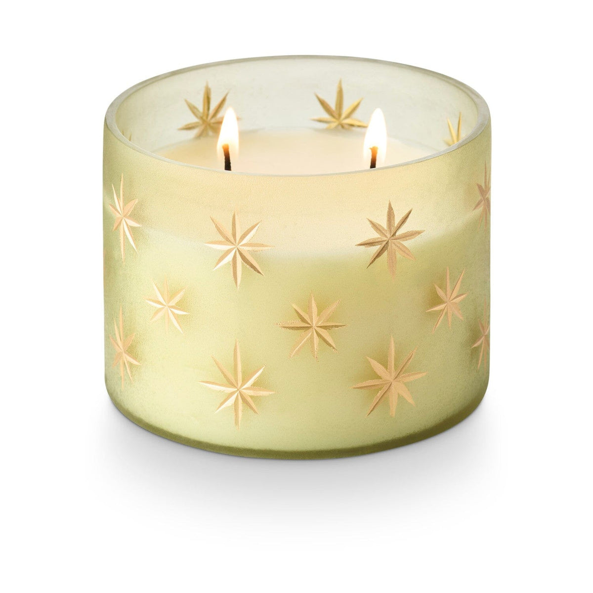 Balsam and Cedar Frosted Star Glass Candle Candles & Home Fragrance 