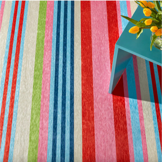 Beach Stripe Multi Machine Washable Rug WASHABLE 