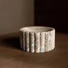 Beige Fluted Marble Dish Objects & Accents 