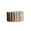 Beige Fluted Marble Dish Objects & Accents 