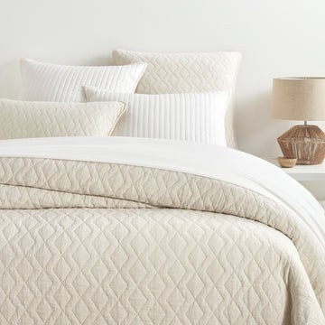 Birdie Natural Quilted Coverlet Quilt 