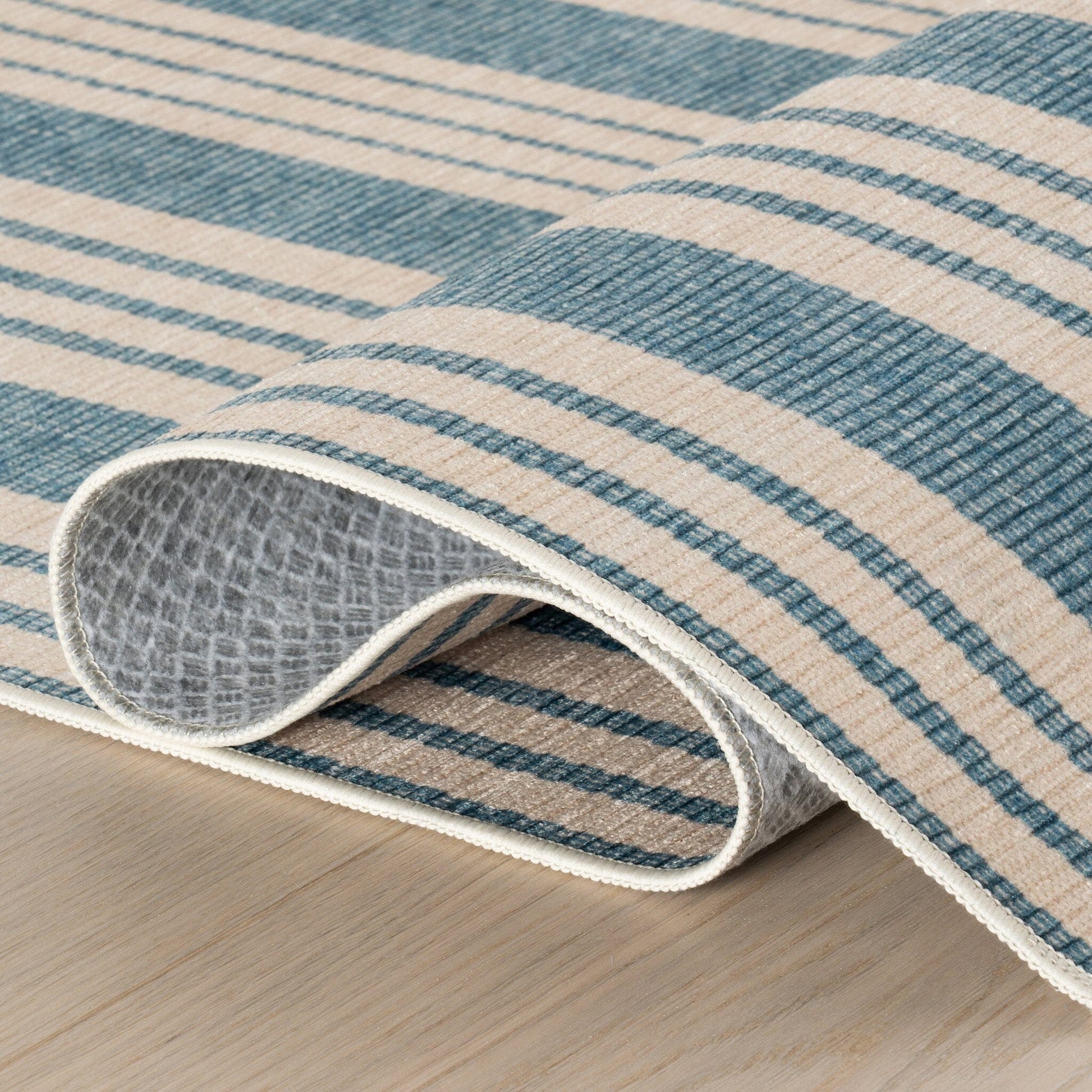 Birmingham Blue Machine Washable Rug Rugs 