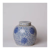 Blue and White Porcelain Scrolling Lotus Round Lidded Jar Vases, Planters & Jars 