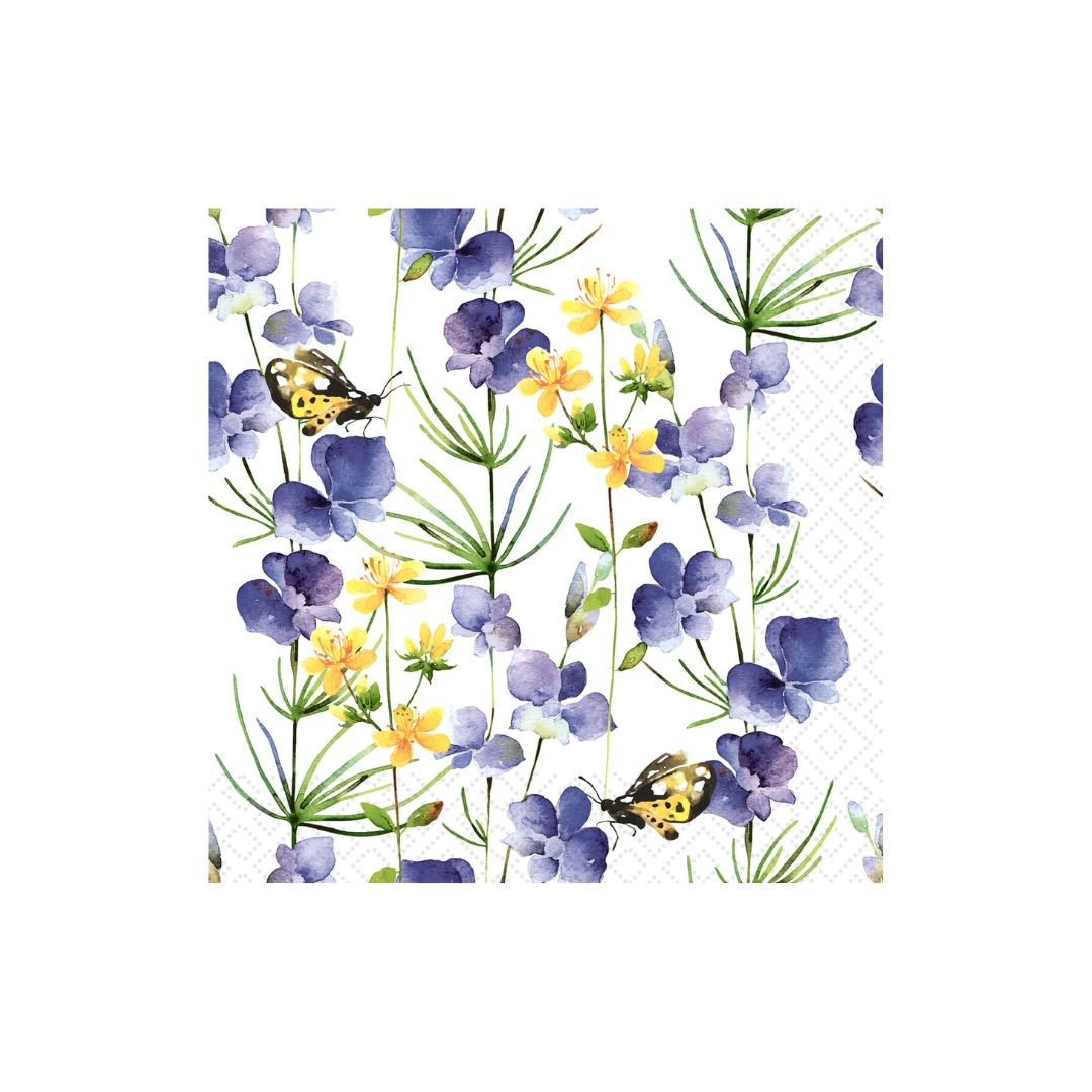 Blue Blossoms Luncheon Napkins Linens 