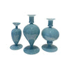 Blue Glass Bud Vase/Taper Holder Objects & Accents 