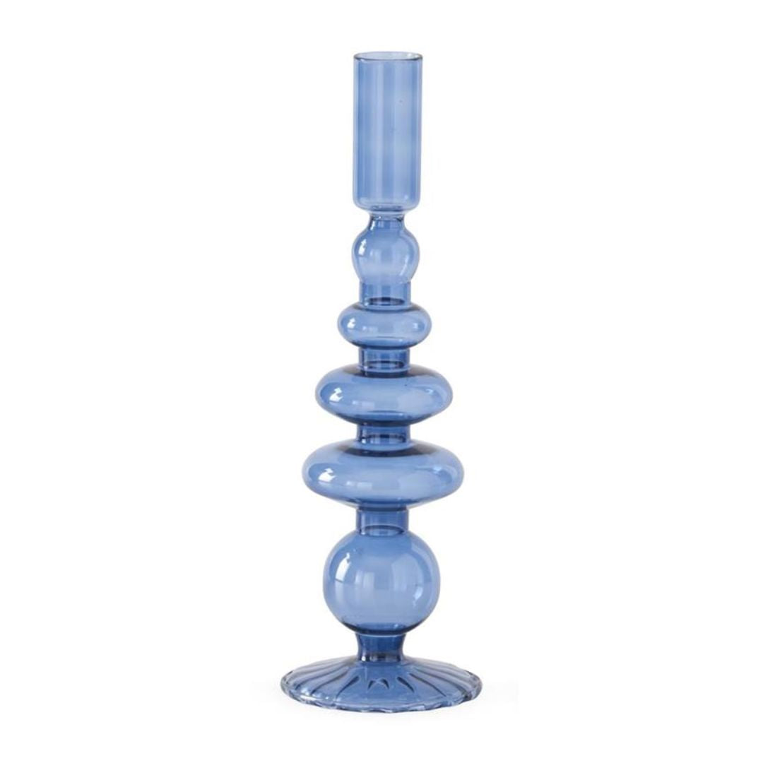Blue Glass Modern Taper Candleholders Objects & Accents Extra-Large 