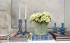 Blue Glass Modern Taper Candleholders Objects & Accents 