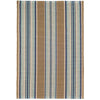 Blue Heron Stripe Handwoven Cotton Rug Rugs 