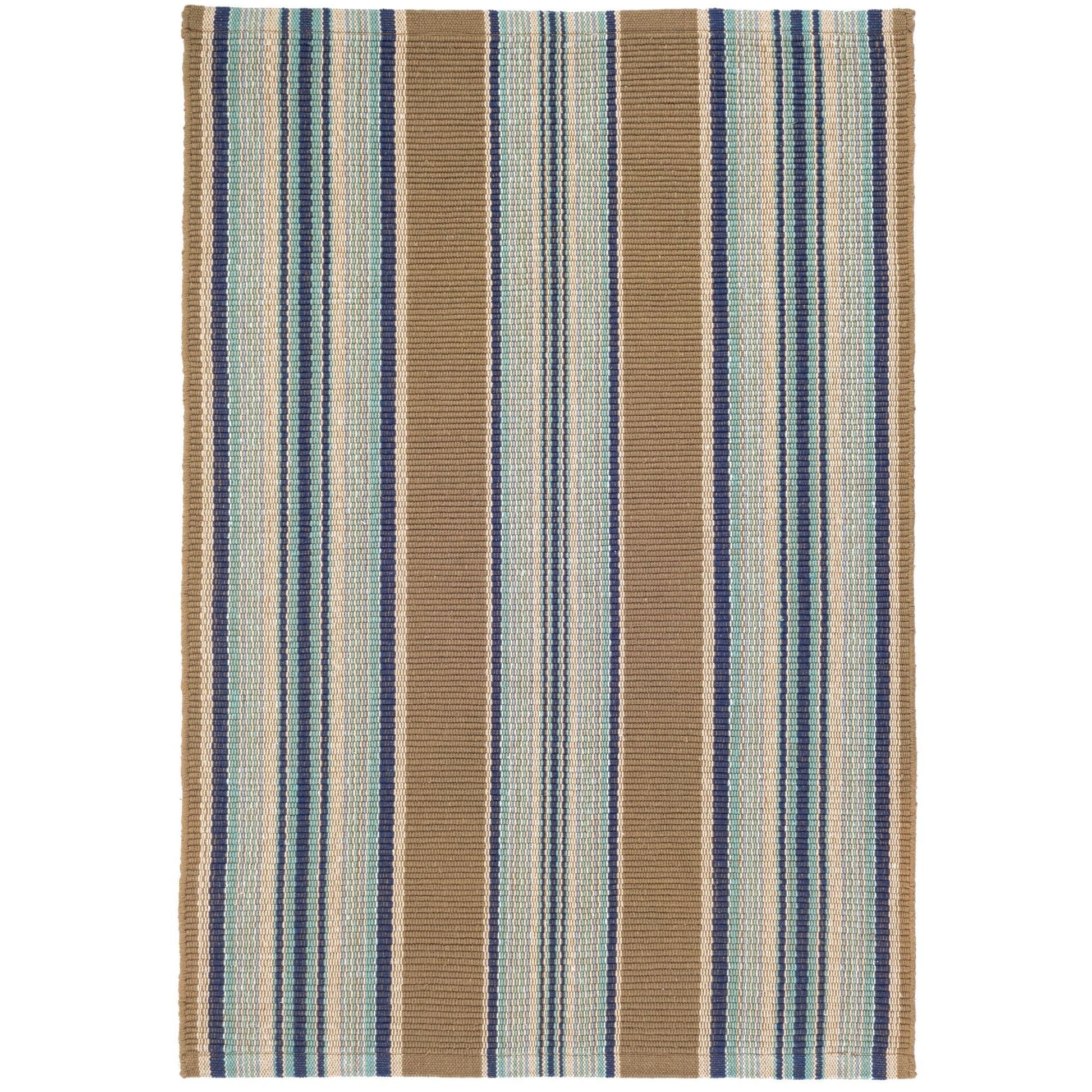 Blue Heron Stripe Handwoven Indoor/Outdoor Rug Rugs 
