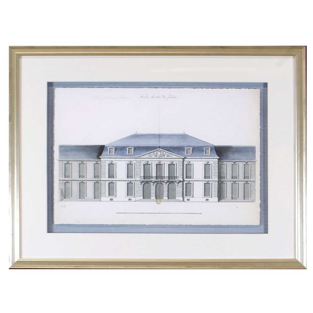 Blue Roof Facade VII Framed Art 