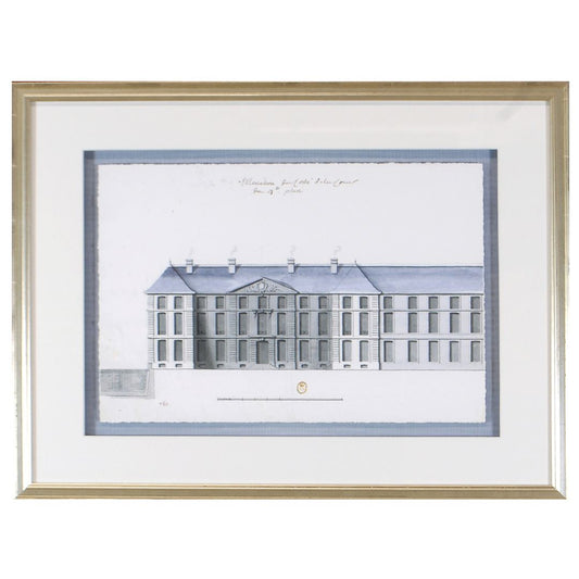 Blue Roof Facade VIII Framed Art 