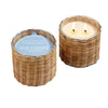 Blue Seaside 2 Wick Handwoven Candle 