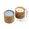 Blue Seaside 2 Wick Handwoven Candle 