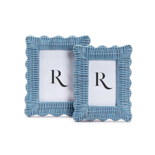 Blue wicker photo frame Picture frame 