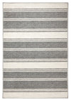 Bowman Stripe Grey Machine Washable Rug Rugs 