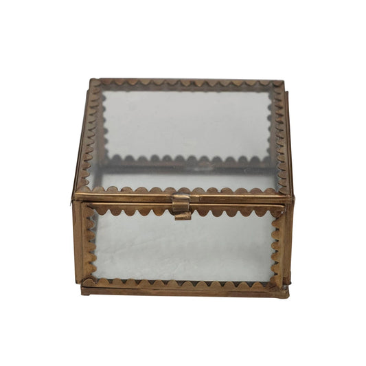 Brass & Glass Display Box Objects & Accents 