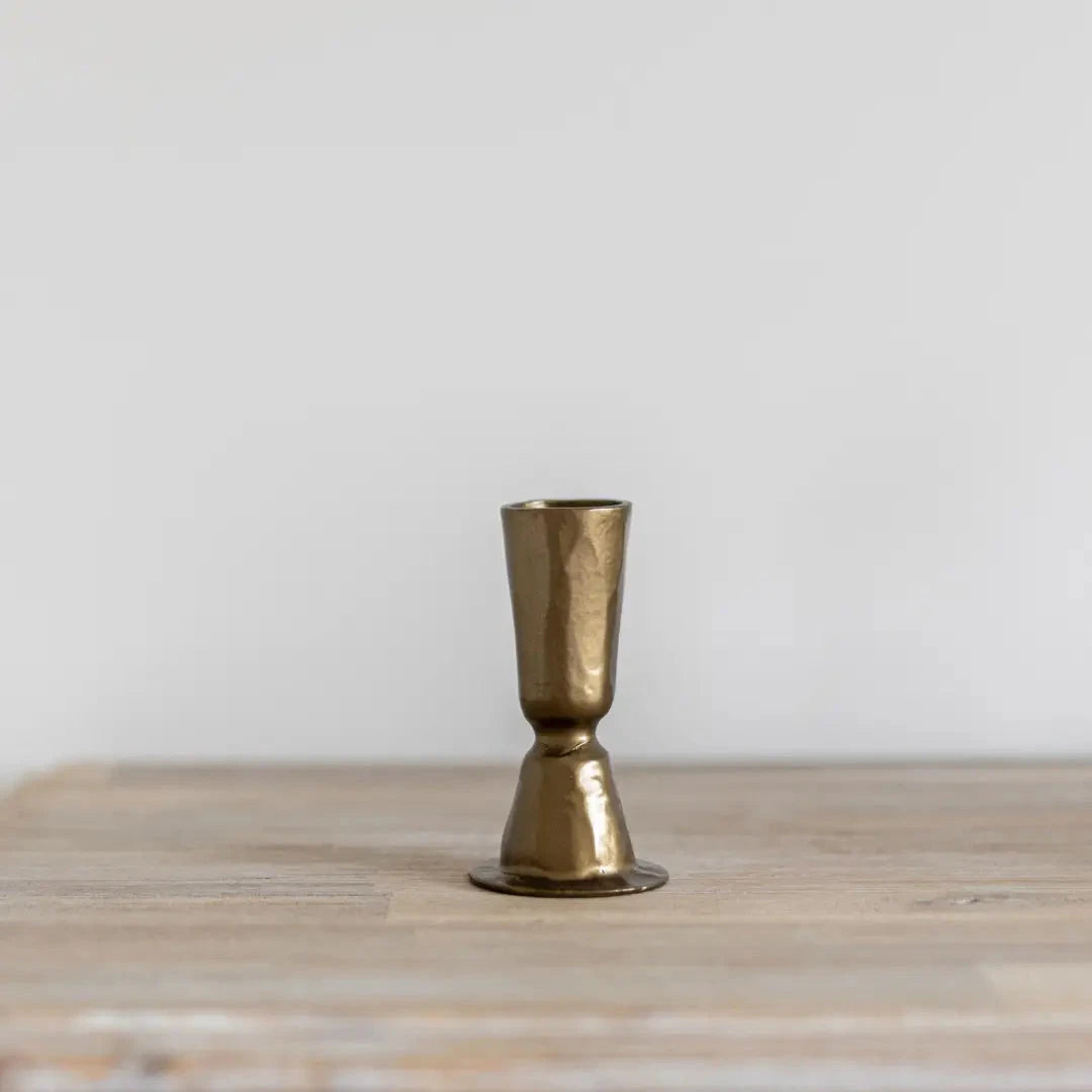 Brass Tapered Candle Holder Objects & Accents 