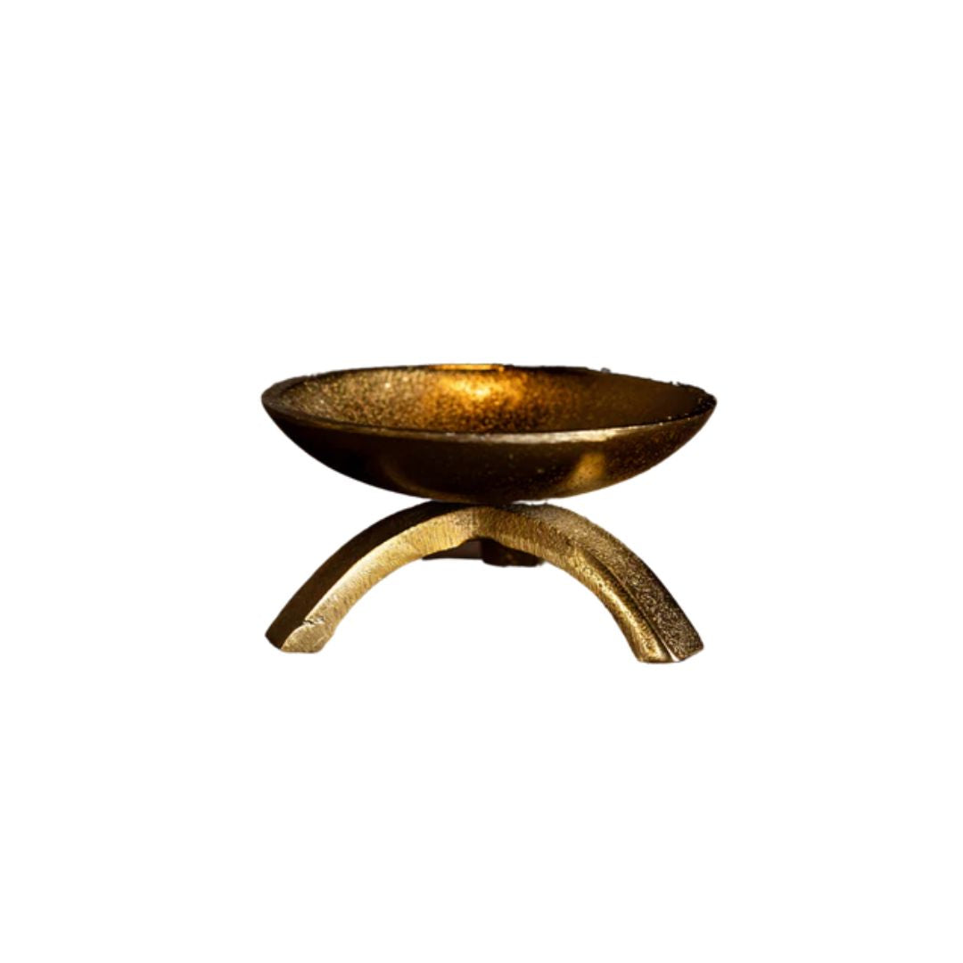 Brass Tripod Pillar Candle Kitchen 