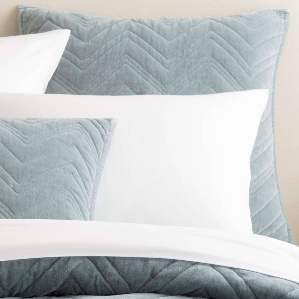 Brentwood Velvet Ocean Quilted Sham