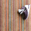 Brindle Stripe Spice Hand Loom Knotted Wool Rug Rugs 