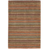 Brindle Stripe Spice Hand Loom Knotted Wool Rug Rugs 