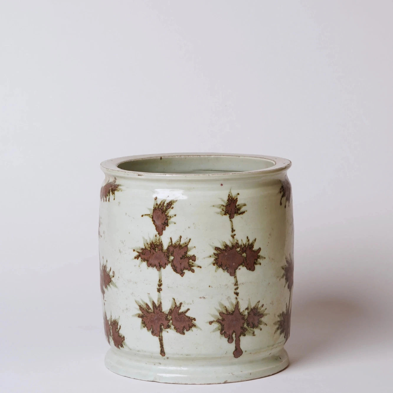 Brown and White Cachepot Vases, Planters & Jars 