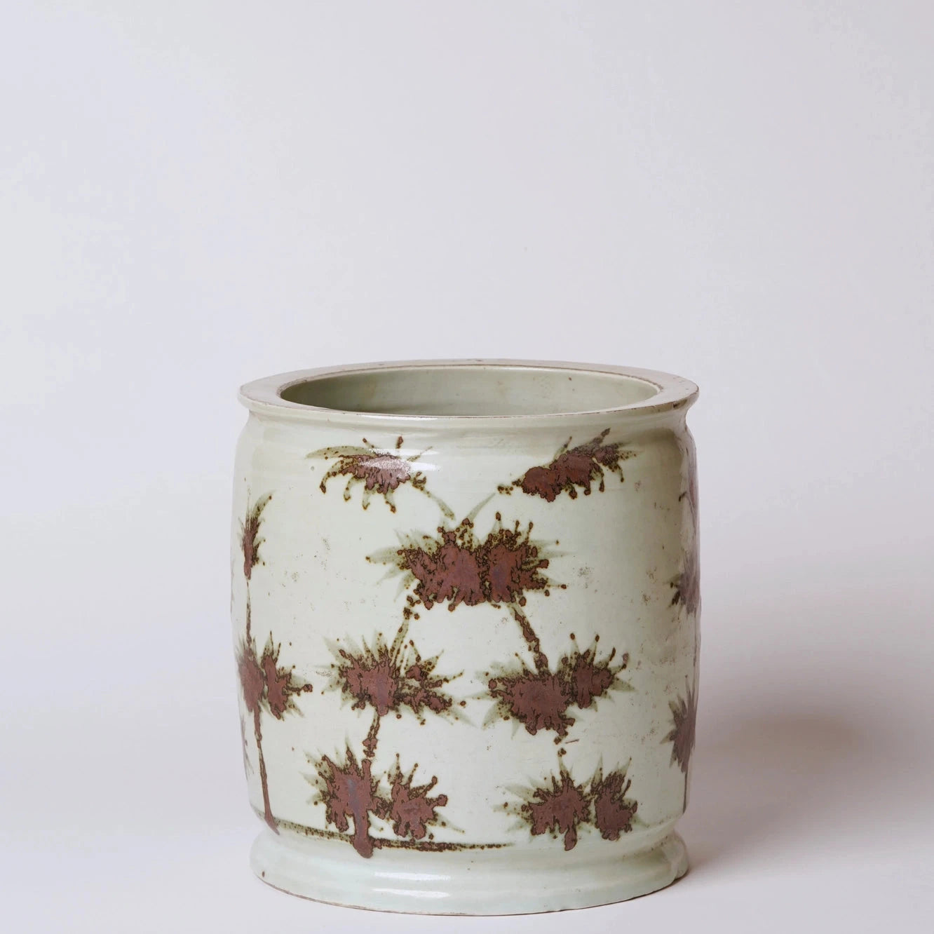 Brown and White Cachepot Vases, Planters & Jars 