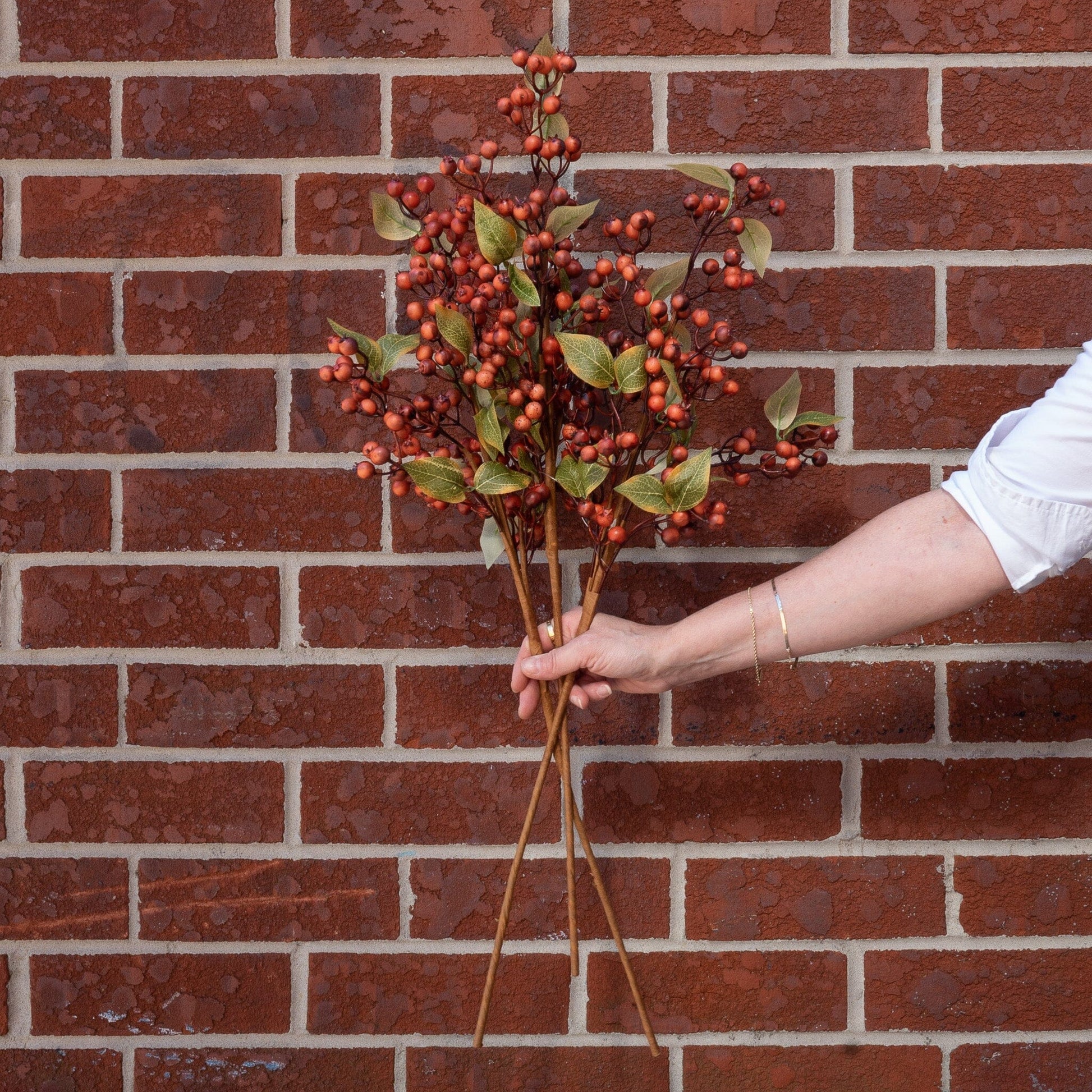 Brown Berry Spray 27" Greenery 