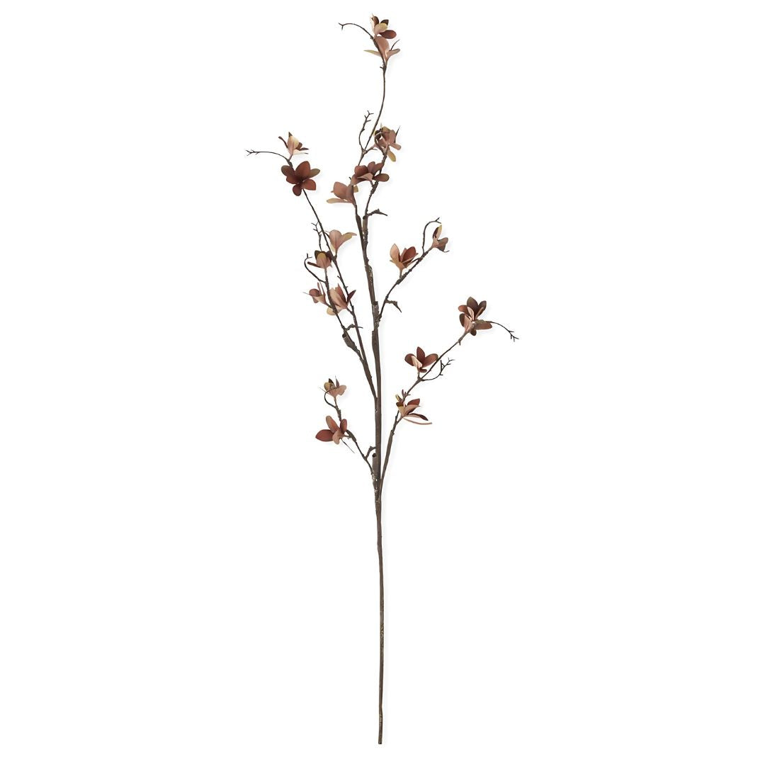 Brown Magnolia Blossom Spray Greenery 